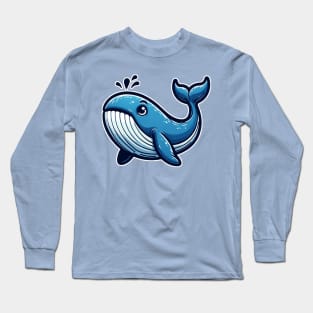cute whale Long Sleeve T-Shirt